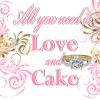 love and cake with ring