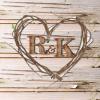 birch bark with twig heart

